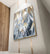 Chic Abstract Blau Goldene Federn Wandkunst Fine Art Leinwanddrucke Poster Bilder Für Wohnzimmer Esszimmer Moderne Schlafzimmer Kunst Dekor