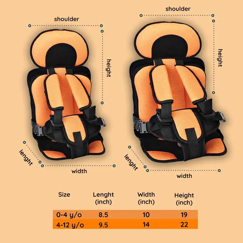 Tragbarer Kindersitz fürs Auto (0–12 Jahre)