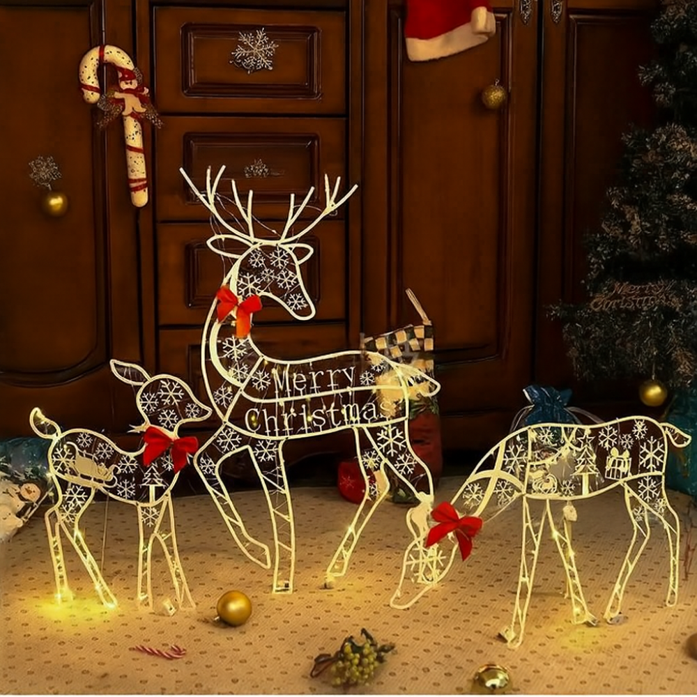 Brehn | Weihnachtsdekorationen Acryl Rentier Lichtfiguren