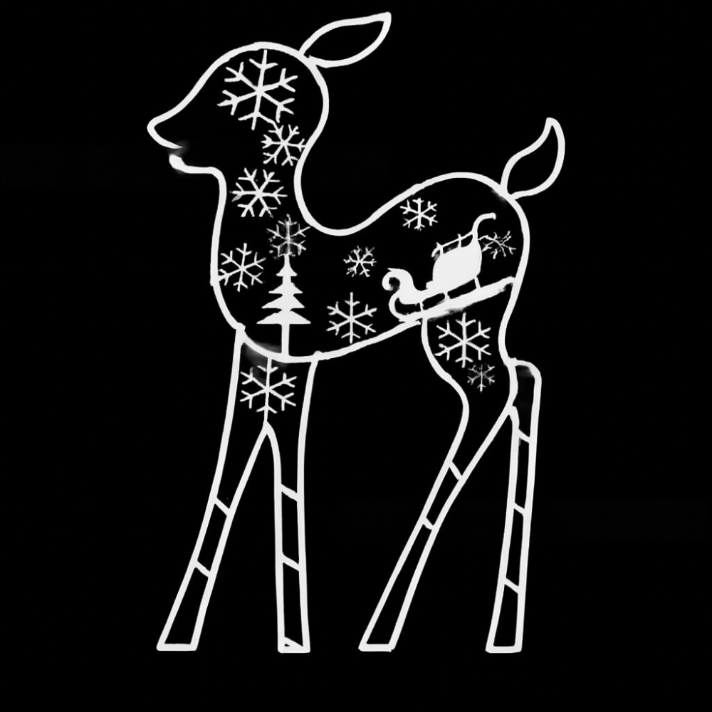 Brehn | Weihnachtsdekorationen Acryl Rentier Lichtfiguren