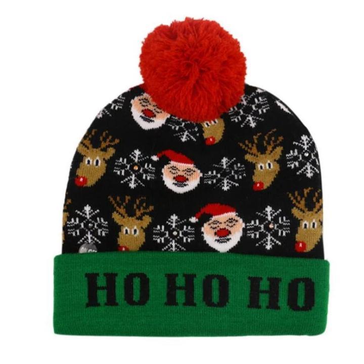 Brehn | 🎅LED Weihnachtsstrickmützen Leuchten Xmas Mütze