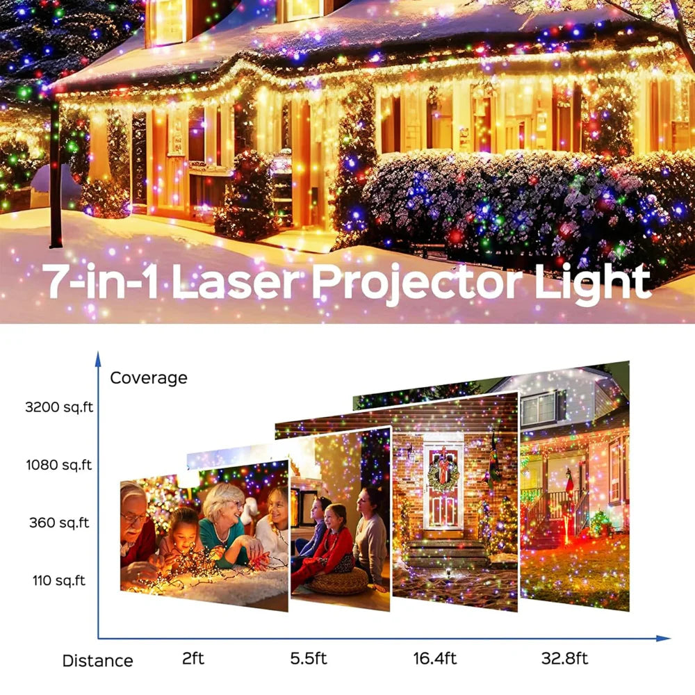 Brehn | Weihnachtslichtprojektor Außen wasserdicht Laserdisplay