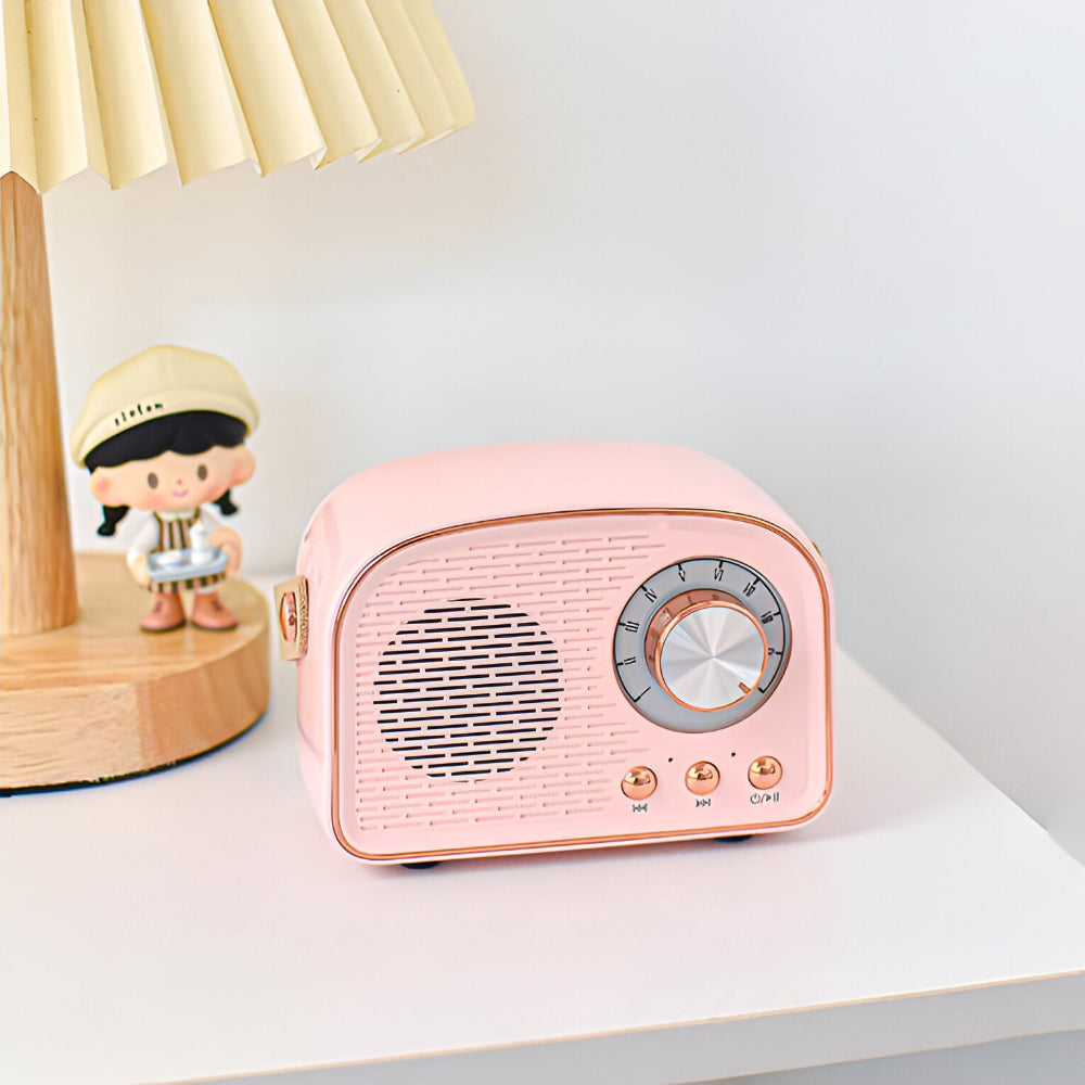 SoundRetro Brehnuetooth-Lautsprecher – Kabelloser Vintage-Lautsprecher mit tiefem Klang & Retro-Design | Brehn