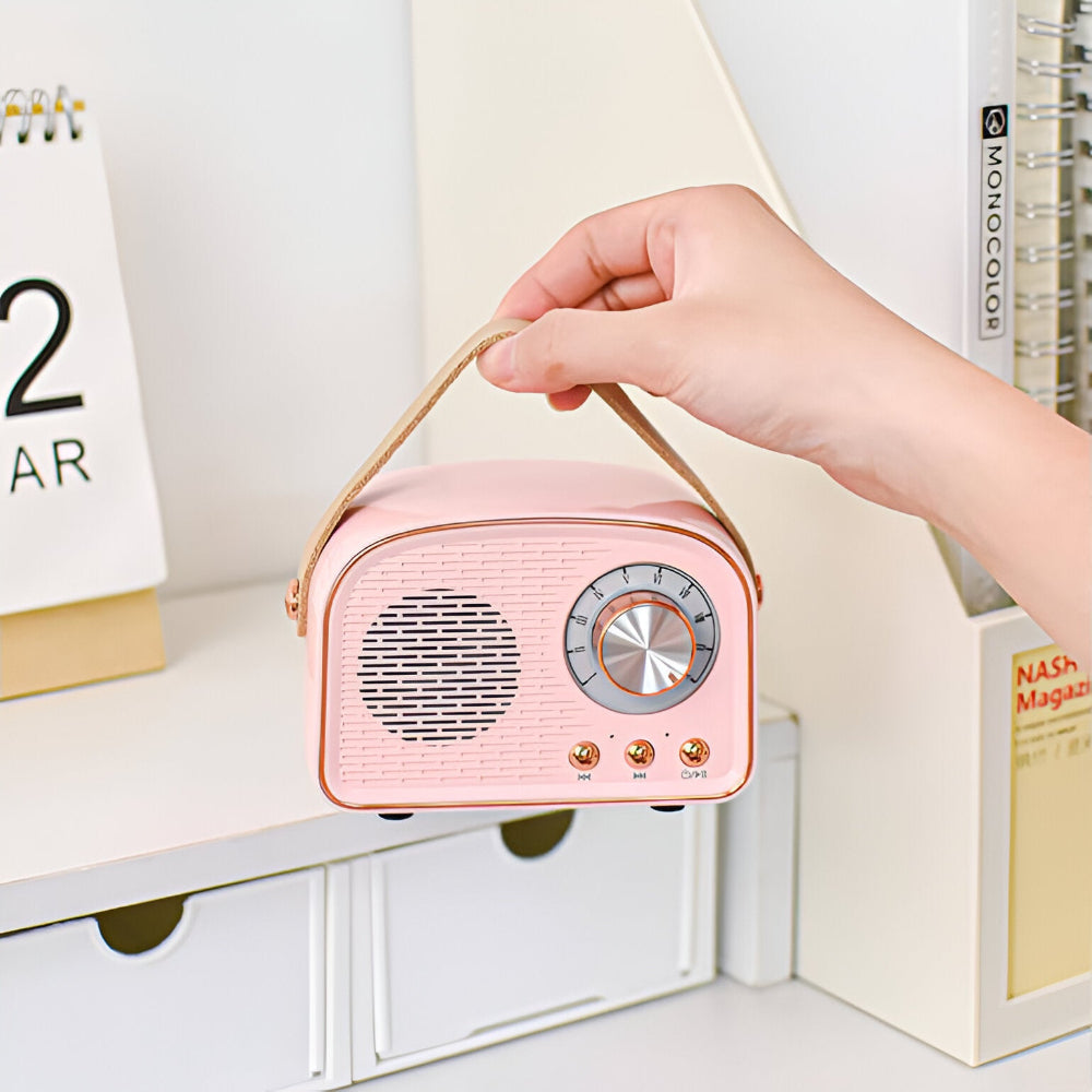 SoundRetro Brehnuetooth-Lautsprecher – Kabelloser Vintage-Lautsprecher mit tiefem Klang & Retro-Design | Brehn