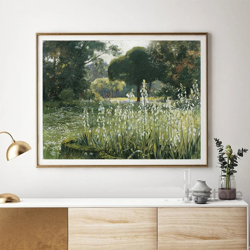 Klassische Vintage Sommer Landschaften Fine Art Leinwanddrucke Galerie Wandkunst Bilder für Wohnzimmer Esszimmer Schlafzimmer Wohnkultur | Brehn