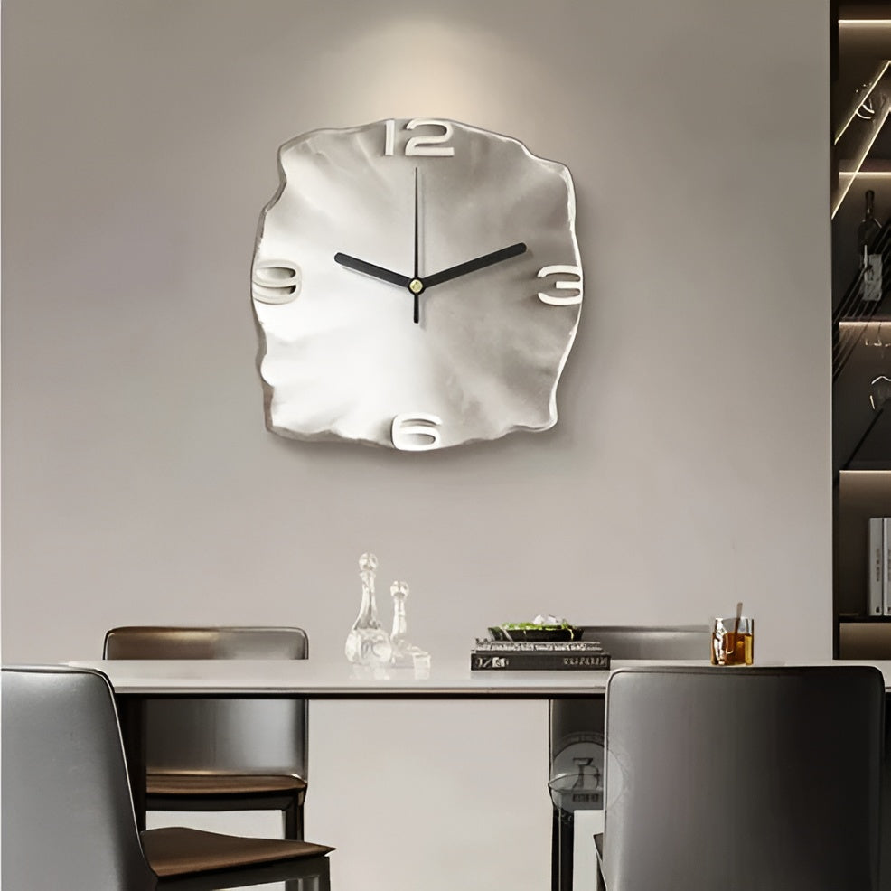 Wanduhr aus Sandstein – Modernes 3D-Design | Dekoratives Accessoire für Wohnzimmer und Büros