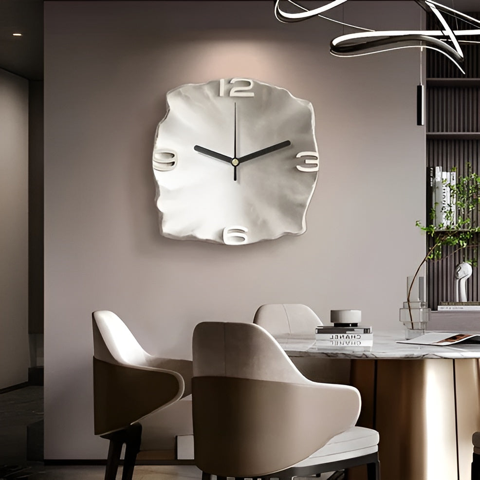 Wanduhr aus Sandstein – Modernes 3D-Design | Dekoratives Accessoire für Wohnzimmer und Büros