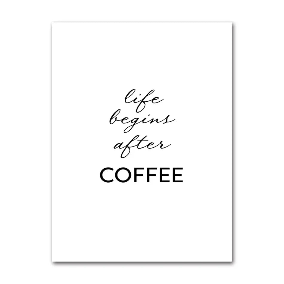 Kaffeekenner Wandkunst Fine Art Leinwanddrucke Schwarz Weiß Kaffee Menü Poster Bilder Für Küche Diner Cafeteria Kunst Dekor