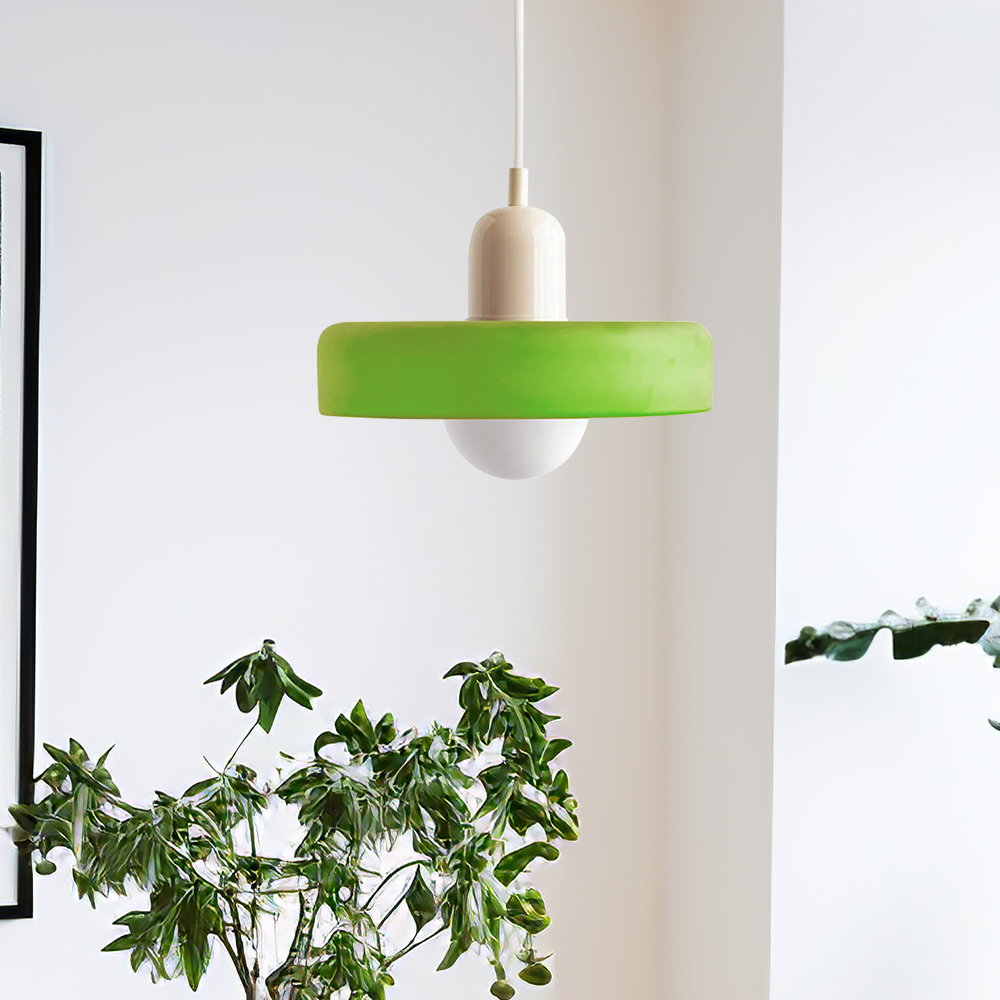 Bunte Bauhaus-Glaspendelleuchte – Moderne Designleuchte für Wohn- und Esszimmer