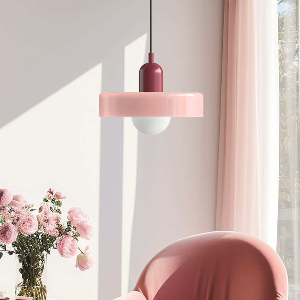 Bunte Bauhaus-Glaspendelleuchte – Moderne Designleuchte für Wohn- und Esszimmer