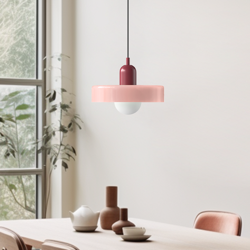 Bunte Bauhaus-Glaspendelleuchte – Moderne Designleuchte für Wohn- und Esszimmer
