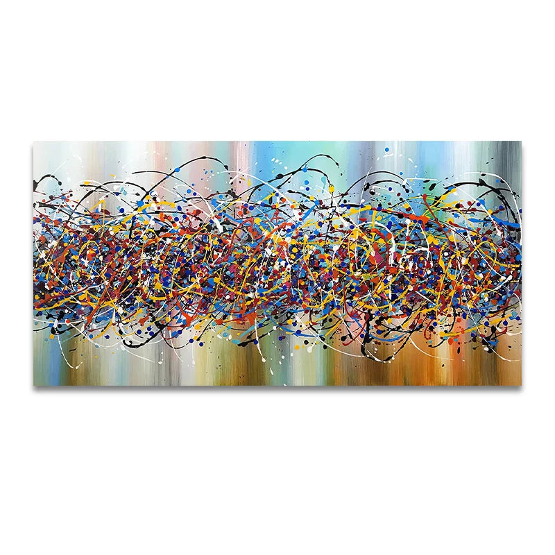 Farbige Chaos Farbklecks Abstrakte Wandkunst Feine Kunst Leinwanddruck Bild Für Modernes Apartment Wohnzimmer Home Office Hotel Dekor