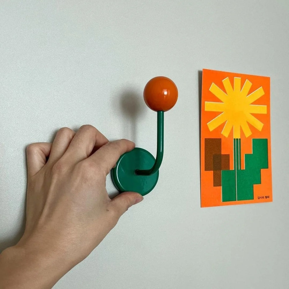 MagneSphere Holz Magnetische Wandhaken – Bunte Aufbewahrungslösung Ohne Bohren | Brehn