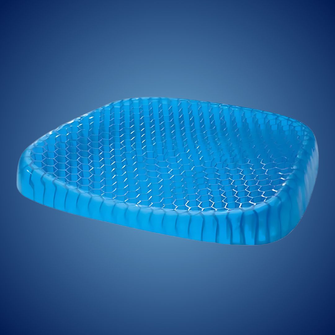 ComfortGel Orthopädisches Gel-Sitzkissen | Druckentlastung - Steißbeinschmerzen - Lendenwirbelstütze - Für Bürostuhl - Auto - Rollstuhlgebrauch Brehn