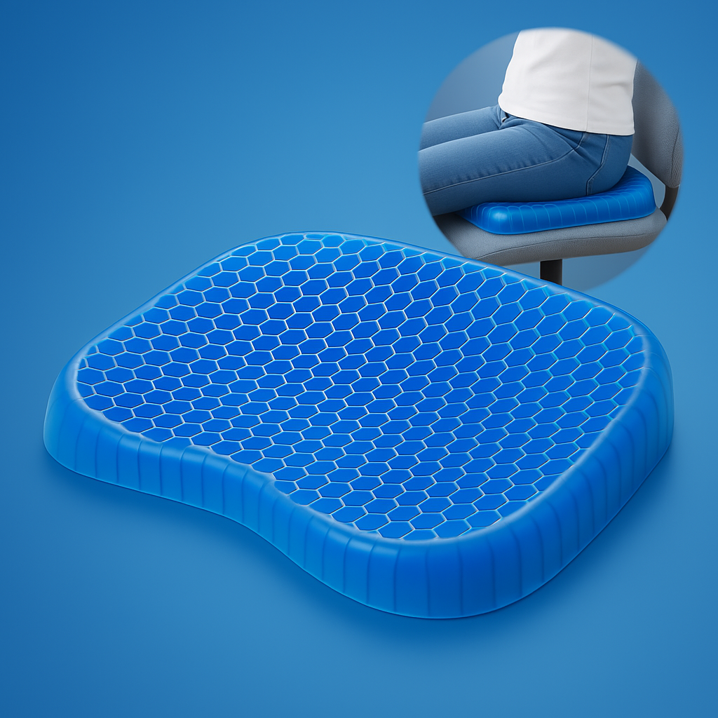 GelRelax Sitzkissen – Orthopädisches Gelkissen für Druckentlastung und Komfort | Brehn