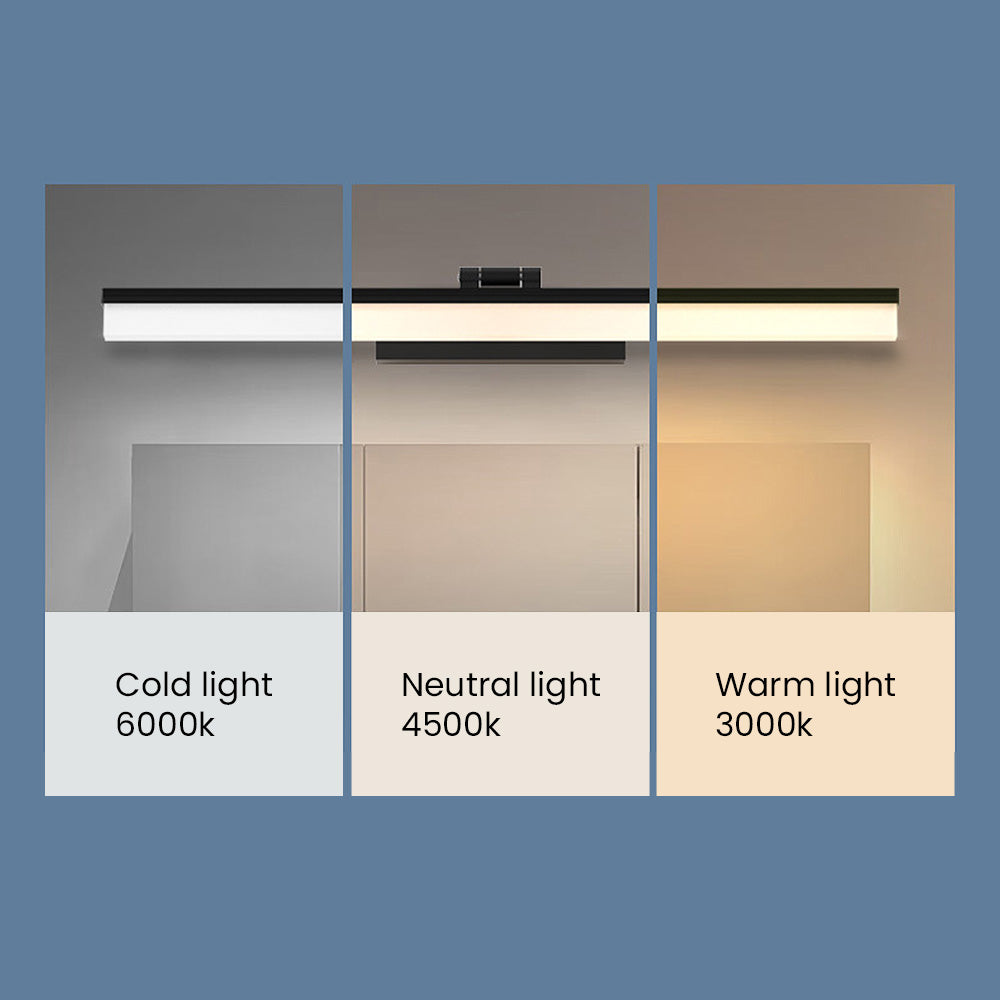 Zeitgenössisches schwarzes LED-Spiegel Badezimmer Vanity Light | Brehn