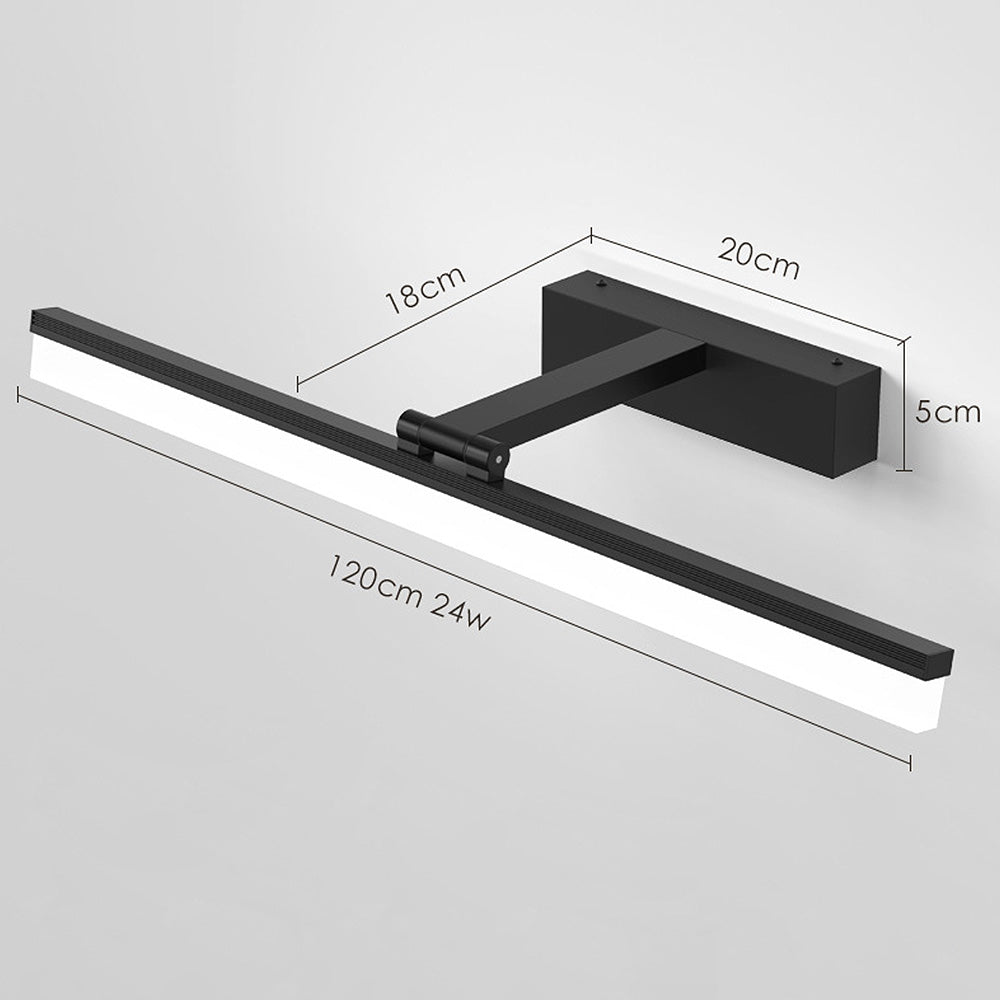 Zeitgenössisches schwarzes LED-Spiegel Badezimmer Vanity Light | Brehn