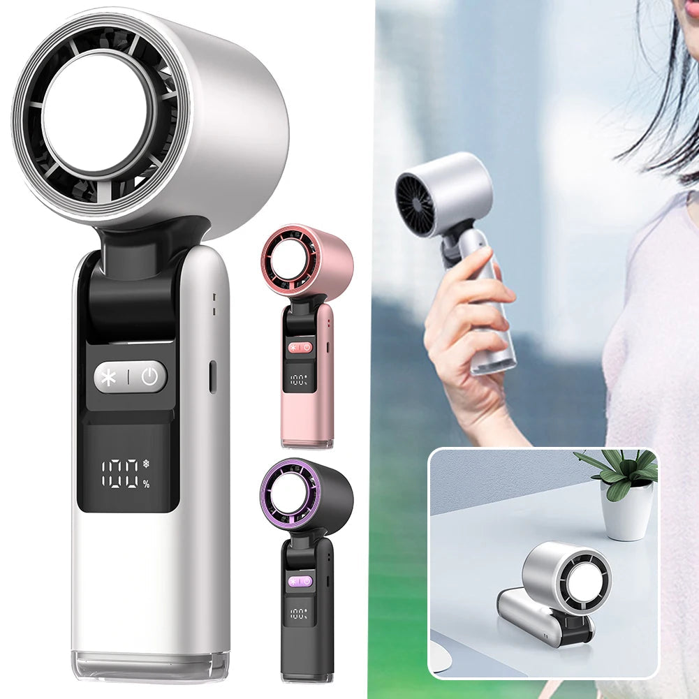HandyFan Pro - Tragbarer Faltventilator mit Digitalanzeige und 4000mAh Batterie | Brehn