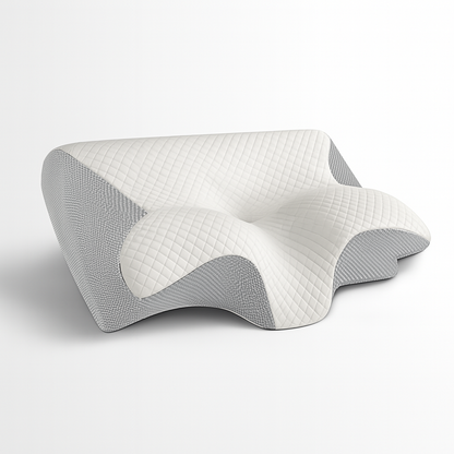 Nackenkissen aus Memory-Schaum – ergonomische Kontur, atmungsaktiver Bezug abnehmbar & waschbar, 61 × 36 × 10 cm, für Seiten- und Rückenschläfer