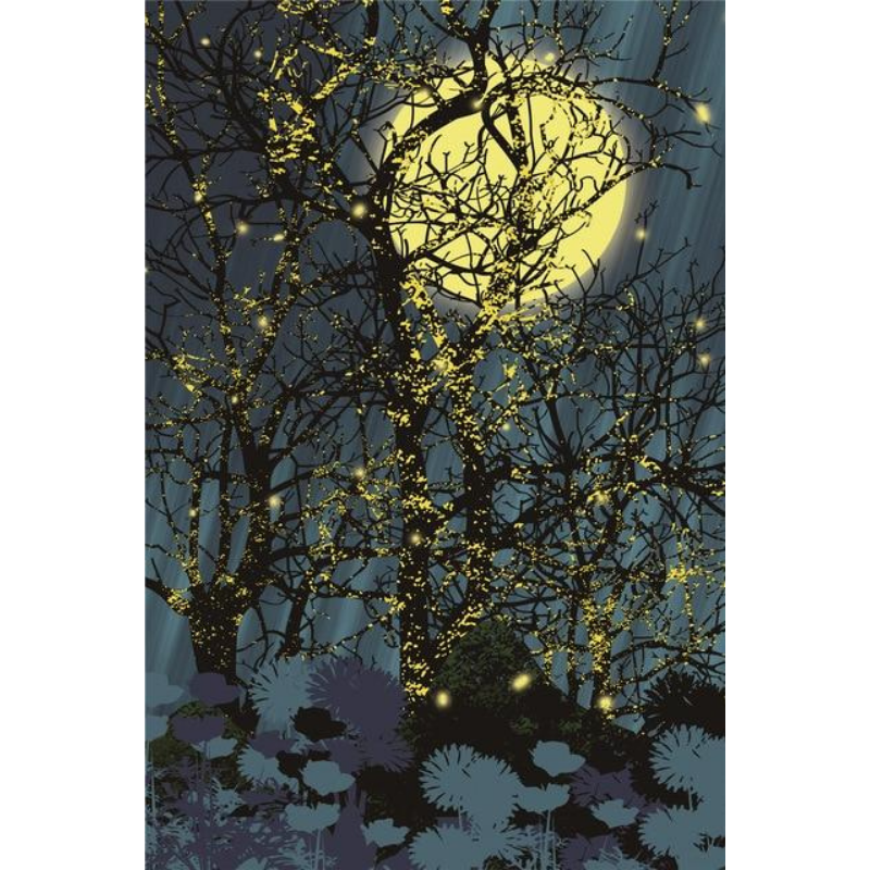 Sternenwald-Nachtlandschaft – Leinwandbild
