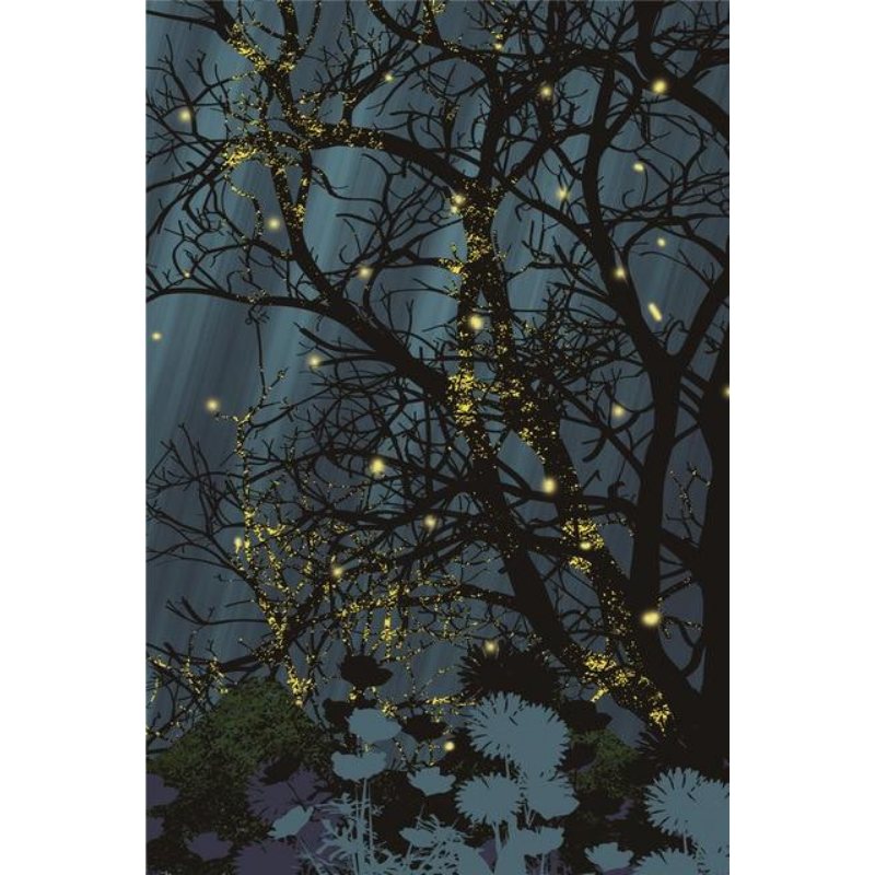 Sternenwald-Nachtlandschaft – Leinwandbild
