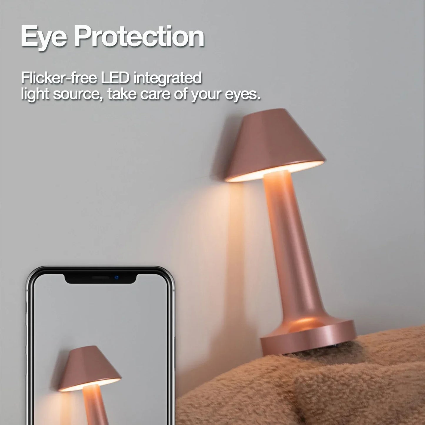 Brehn | Minima Schreibtischlampe - Elegante kabellose LED-Schreibtischlampe für eine moderne Atmosphäre