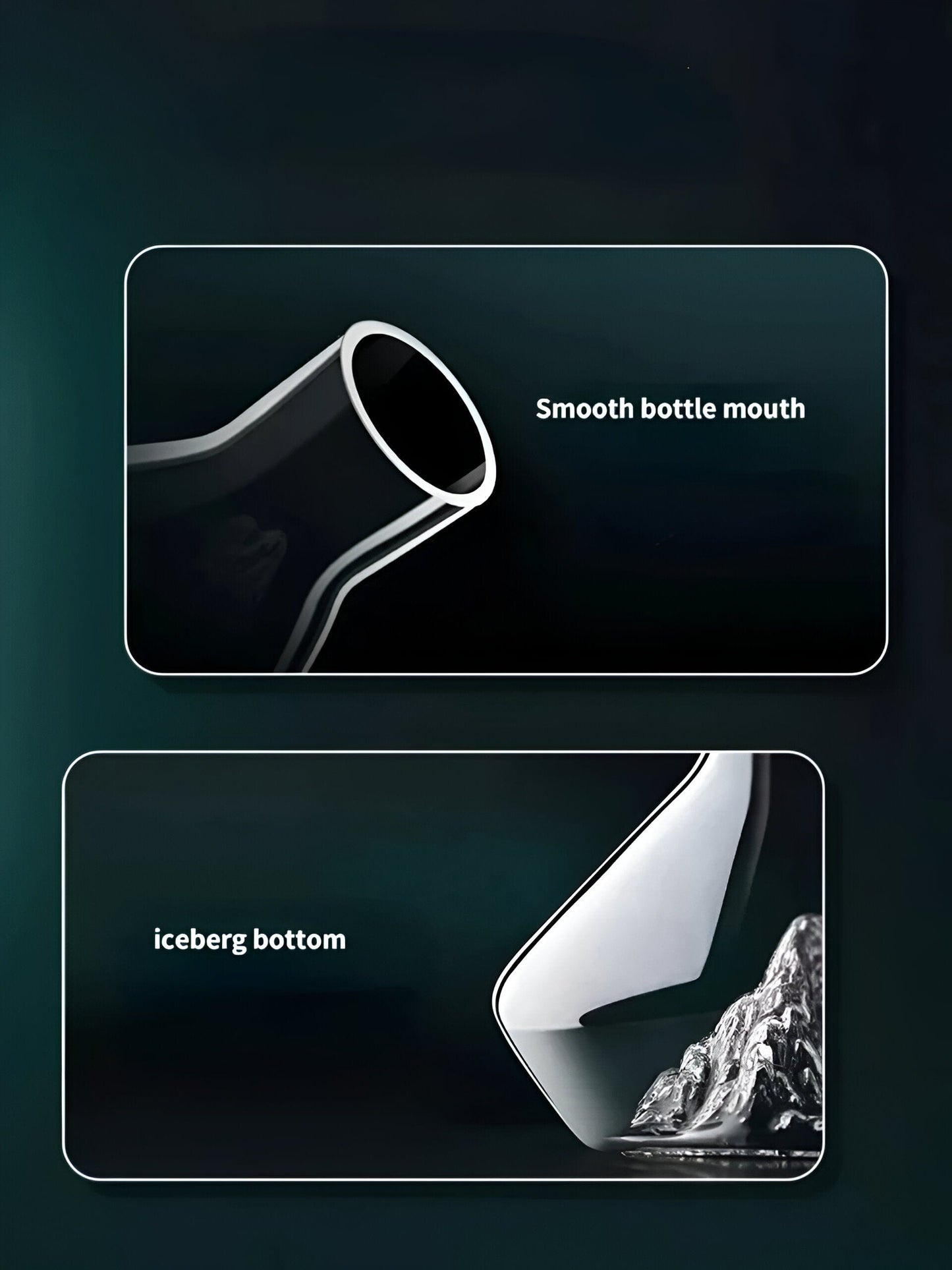 Brehn | "Eisberg" Wein-Dekanter & Distributor | Handgefertigtes bleifreies Kristallglas | Belüftungs- & Filtersystem | Elegante Servierkaraffe für Rotwein | 1500ml Luxus-Design