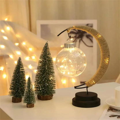 Brehn | LunaGlow - Luxus Tischlampe - Mondhalbmond - Rattan Design - Elegante Beleuchtung