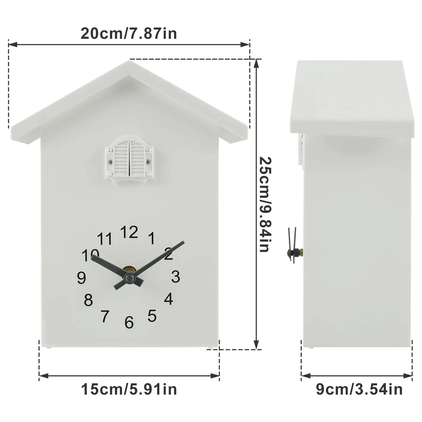 Kuckucksuhr mit Pendel, zierliche Kuckucksuhr mit Vogelmotiv, batteriebetrieben, Wanduhr für die Wohnzimmerdekoration
