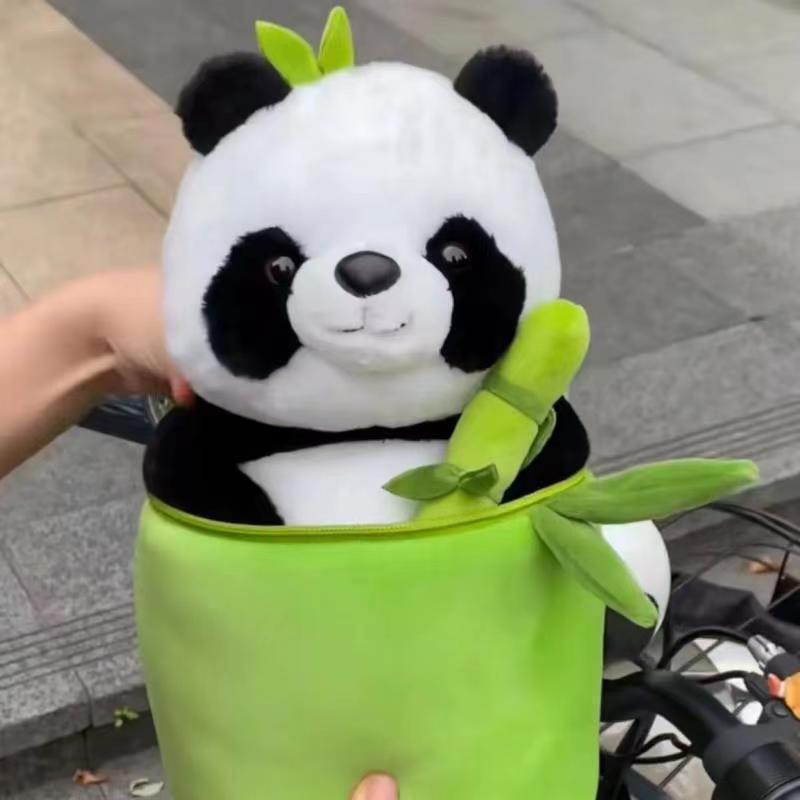 Brehn | Kuscheliger Panda Bambus Versteck Plüschspielzeug