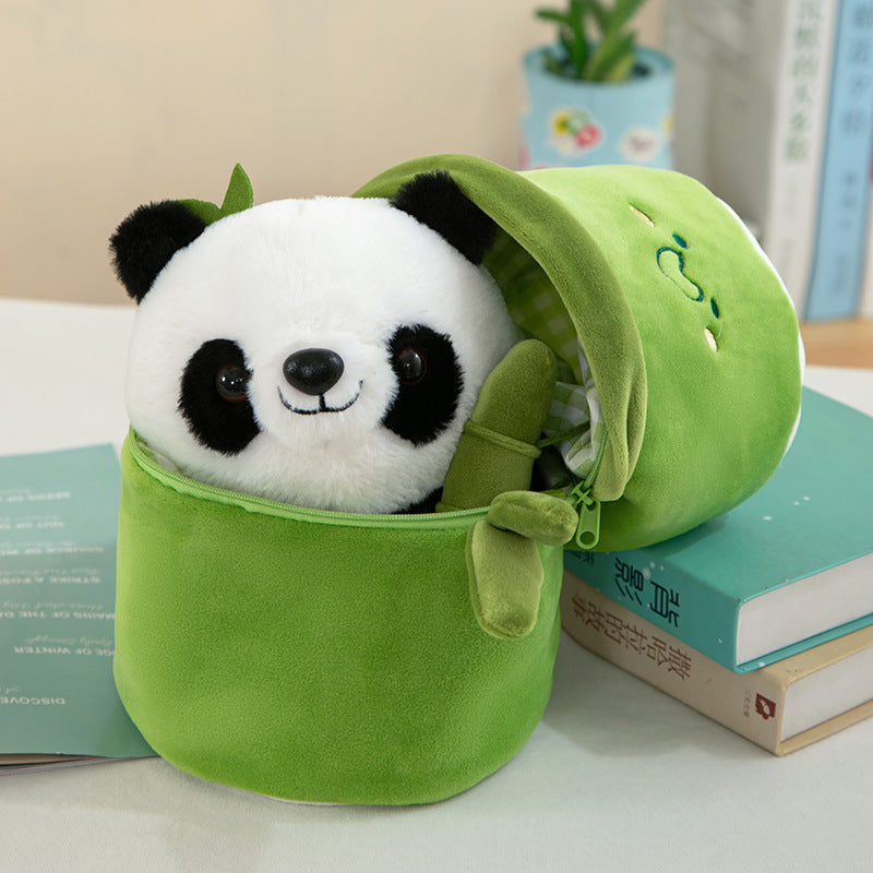 Brehn | Kuscheliger Panda Bambus Versteck Plüschspielzeug