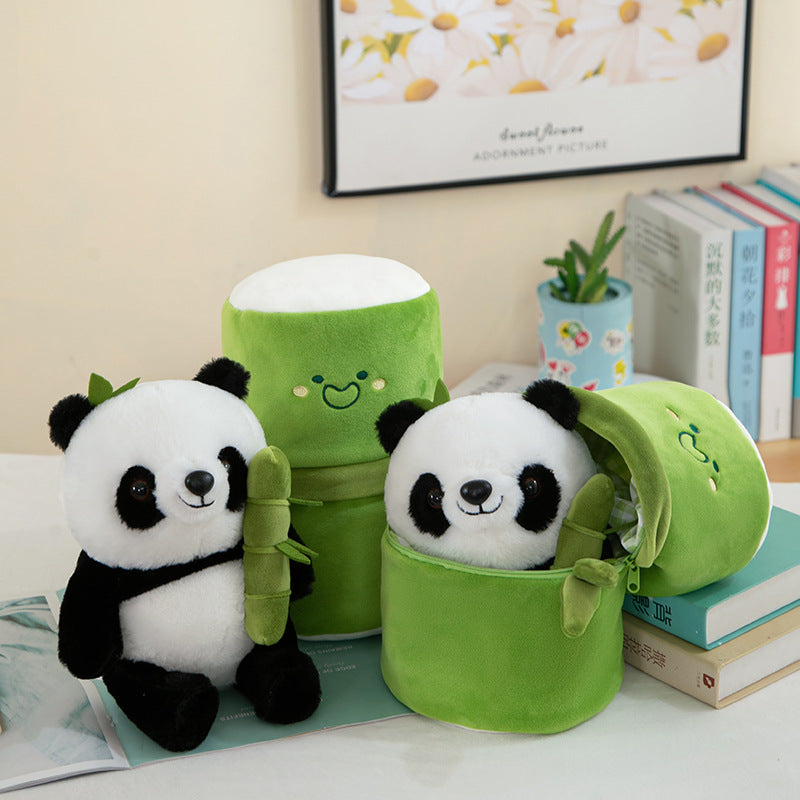 Brehn | Kuscheliger Panda Bambus Versteck Plüschspielzeug