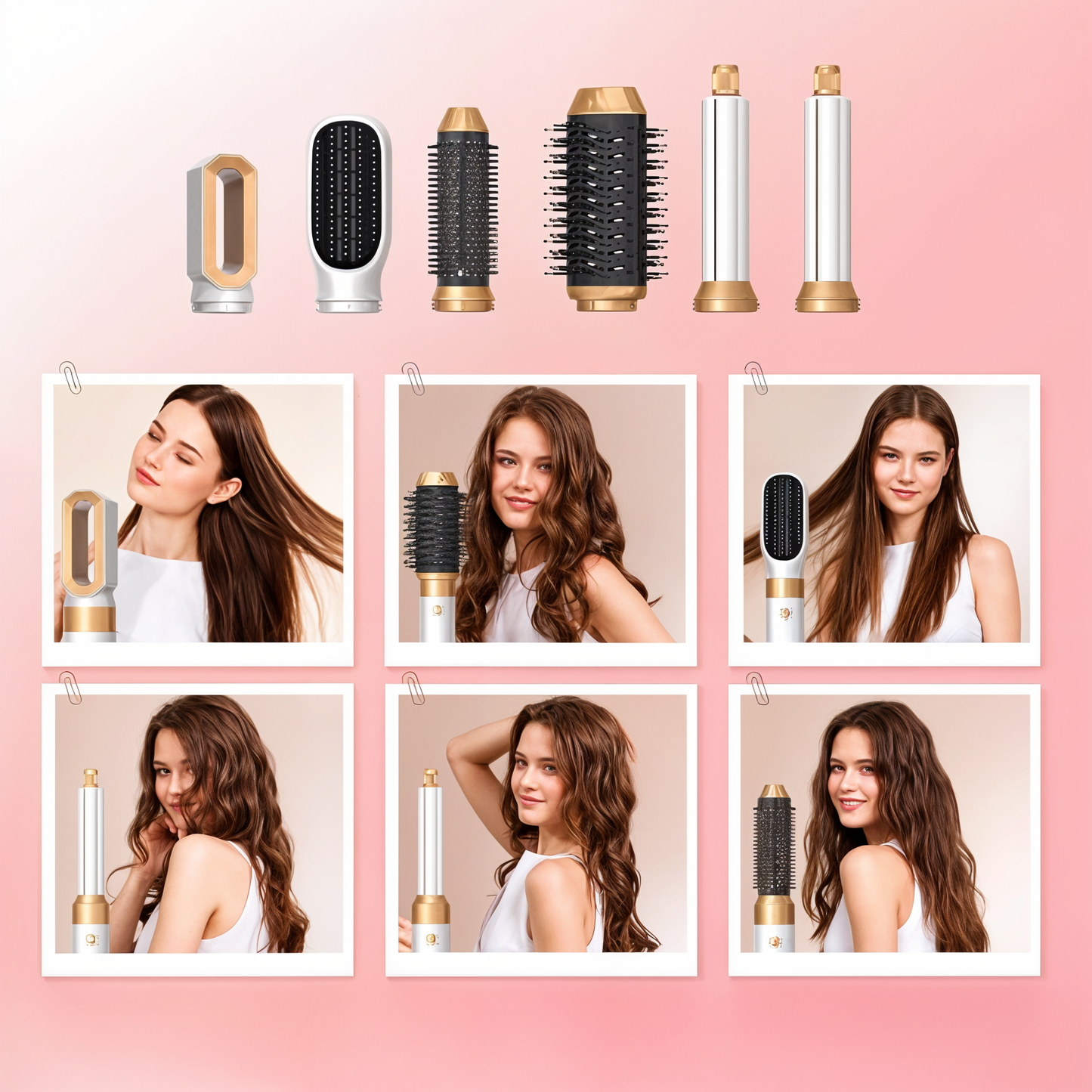 Brehn | 5-in-1-Haartrockner mit Styling-Aufsätzen