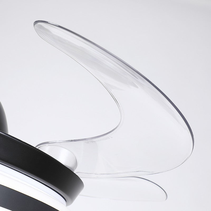 Moderner einziehbarer Deckenventilator mit Licht-Schwarz | Brehn