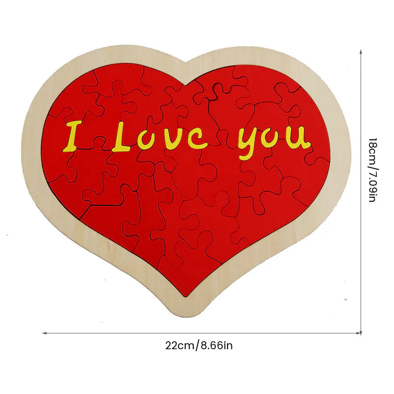 Herzform-Puzzle|Sag Ich Liebe Dich in 100 Sprachen | Brehn