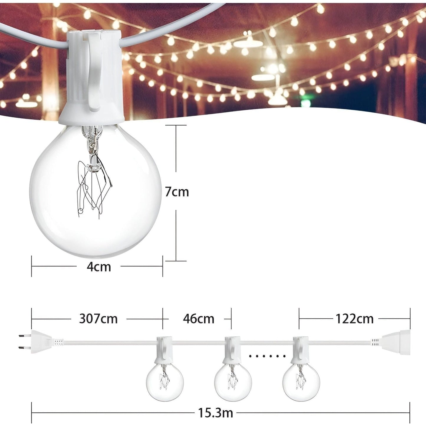 FairyFlicker Lichterketten - Luxuriöse Terrassenbeleuchtung mit wasserdichtem Schutz | Brehn