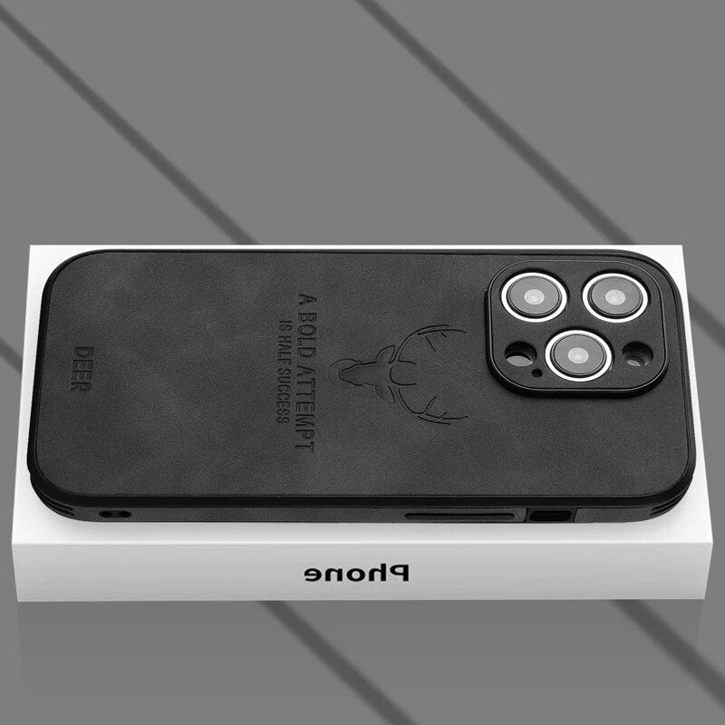 Brehn | Deer - Luxuriöse Leder-iPhone-Hülle mit stilvollem Design und stoßfestem Schutz