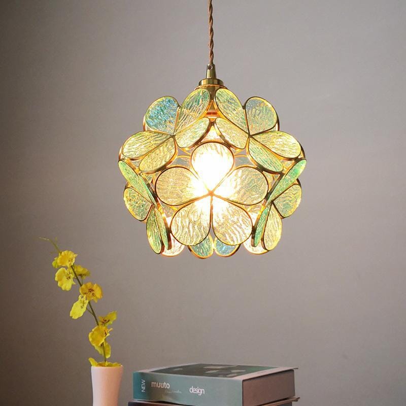 Brehn | Moderne Blumenform Glas LED Pendelleuchte