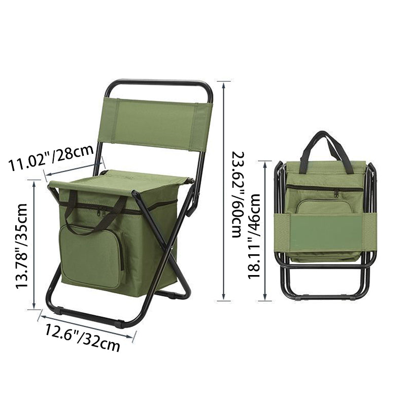 Zeitgenössischer Industrie Rechteckiger Oxford-Stoff Stahlrohr Klappstuhl Rückenlehne Armlehnlos Für Garten & Outdoor Terrasse | Brehn