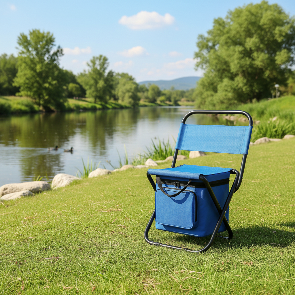 Zeitgenössischer Industrie Rechteckiger Oxford-Stoff Stahlrohr Klappstuhl Rückenlehne Armlehnlos Für Garten & Outdoor Terrasse | Brehn