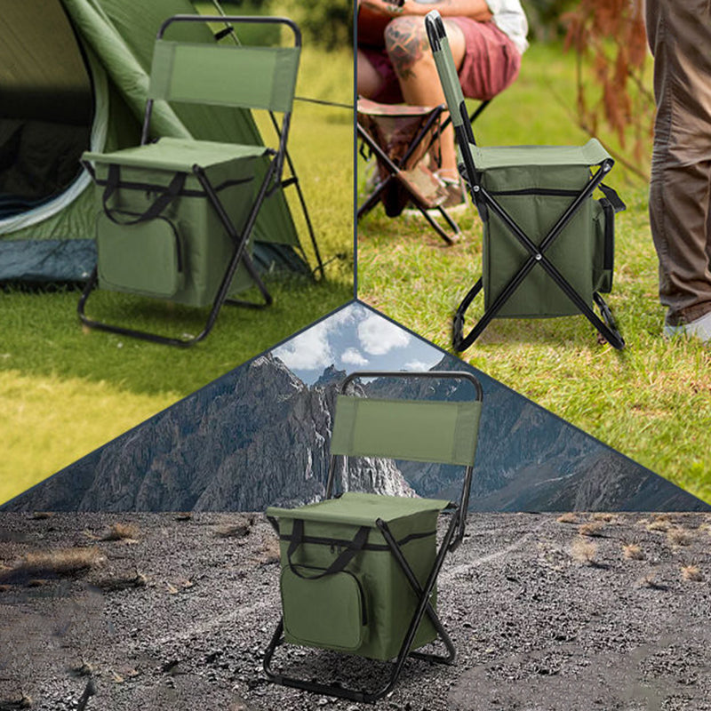 Zeitgenössischer Industrie Rechteckiger Oxford-Stoff Stahlrohr Klappstuhl Rückenlehne Armlehnlos Für Garten & Outdoor Terrasse | Brehn