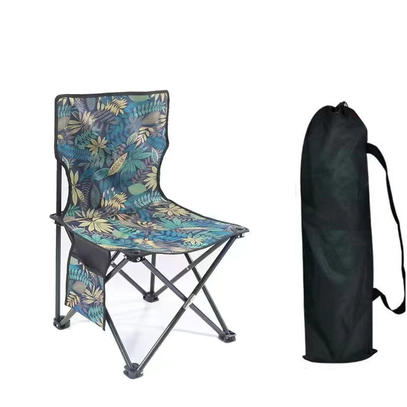 Zeitgenössischer skandinavischer Oxford-Stoff Stahl X-förmiger klappbarer Outdoor-Stuhl mit Rückenlehne für Camping & Strand | Brehn