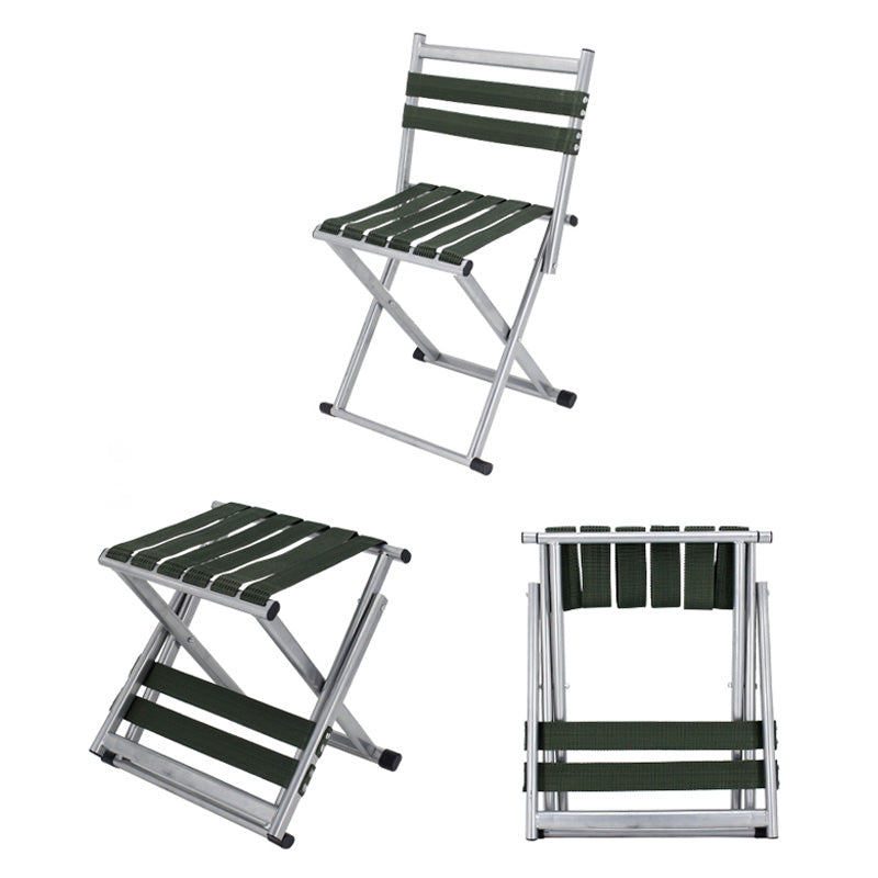 Zeitgenössischer nordischer quadratischer Nylon-Metall klappbarer Campingstuhl Fishing Chair mit Rückenlehne für den Außenbereich Patio | Brehn