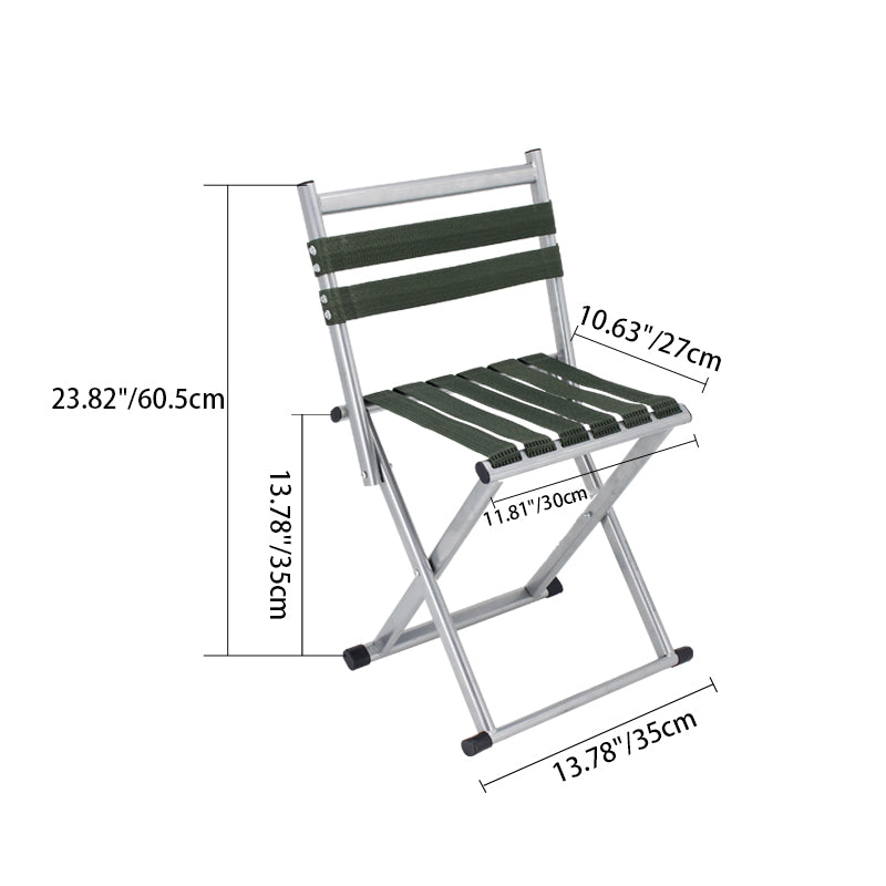 Zeitgenössischer nordischer quadratischer Nylon-Metall klappbarer Campingstuhl Fishing Chair mit Rückenlehne für den Außenbereich Patio | Brehn