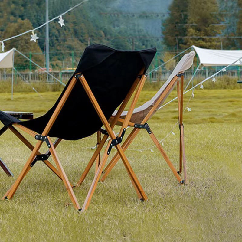 Zeitgenössischer industrieller Oxford-Stoff Hardware faltbarer Campingstuhl Rückenlehne für die Außenterrasse | Brehn