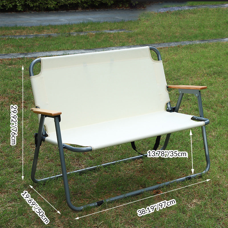Modern Minimalistische Rechteckige Kohlenstoffstahl Oxford-Gewebe Zusammenklappbarer Campingstuhl Rückenlehne Armlehne Für Garten | Brehn