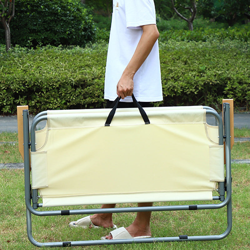 Modern Minimalistische Rechteckige Kohlenstoffstahl Oxford-Gewebe Zusammenklappbarer Campingstuhl Rückenlehne Armlehne Für Garten | Brehn