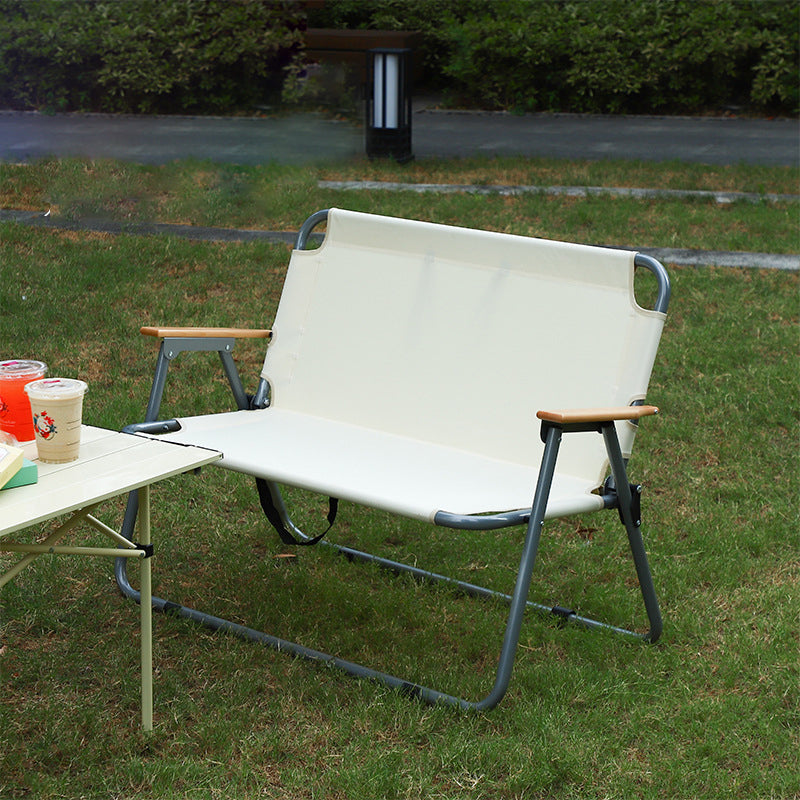 Modern Minimalistische Rechteckige Kohlenstoffstahl Oxford-Gewebe Zusammenklappbarer Campingstuhl Rückenlehne Armlehne Für Garten | Brehn