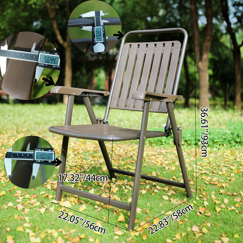 Moderne Einfachheit Wasserdicht Rechteckige Kohlenstoffstahl PVC Faltbare Campingstuhl Rückenlehne Armlehne Für Garten | Brehn