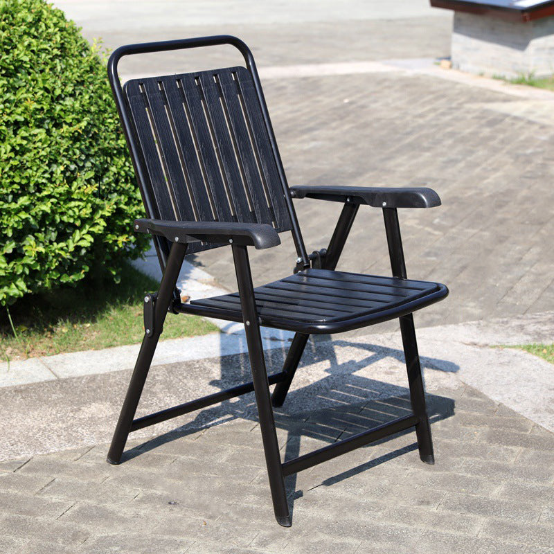 Moderne Einfachheit Wasserdicht Rechteckige Kohlenstoffstahl PVC Faltbare Campingstuhl Rückenlehne Armlehne Für Garten | Brehn